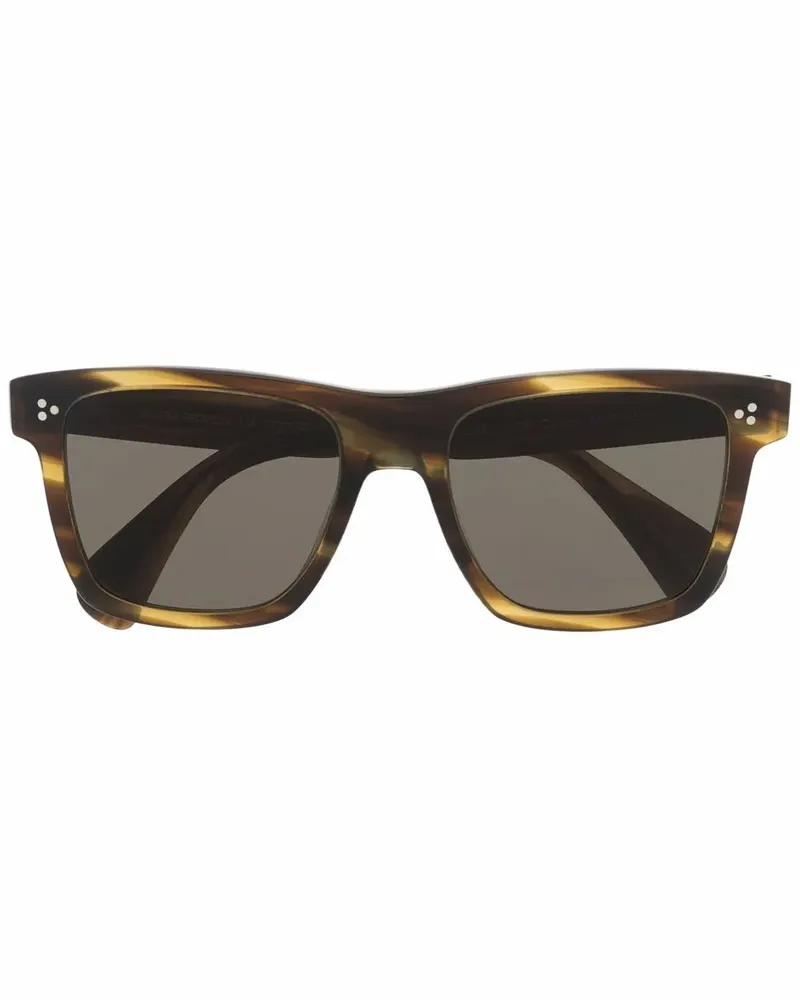 Oliver Peoples Sonnenbrille mit eckigem Gestell - Braun Braun