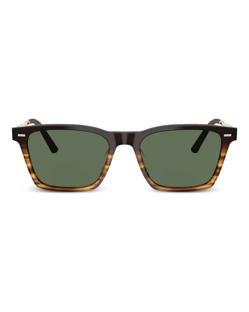 Oliver Peoples Sonnenbrille mit eckigem Gestell - Braun Braun
