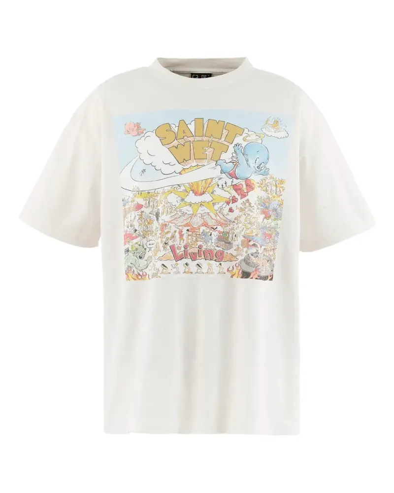 SAINT MXXXXXX graphic-print crew-neck T-shirt - Weiß Weiß
