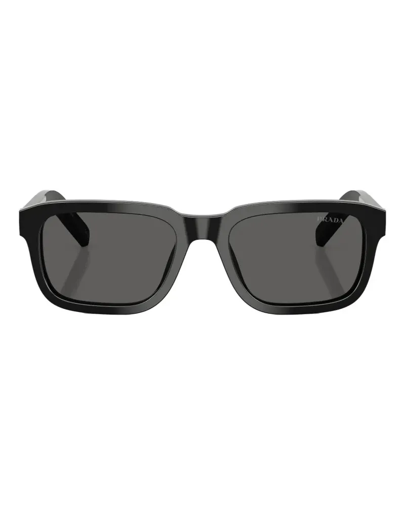 Prada Sonnenbrille mit eckigem Gestell - Schwarz Schwarz