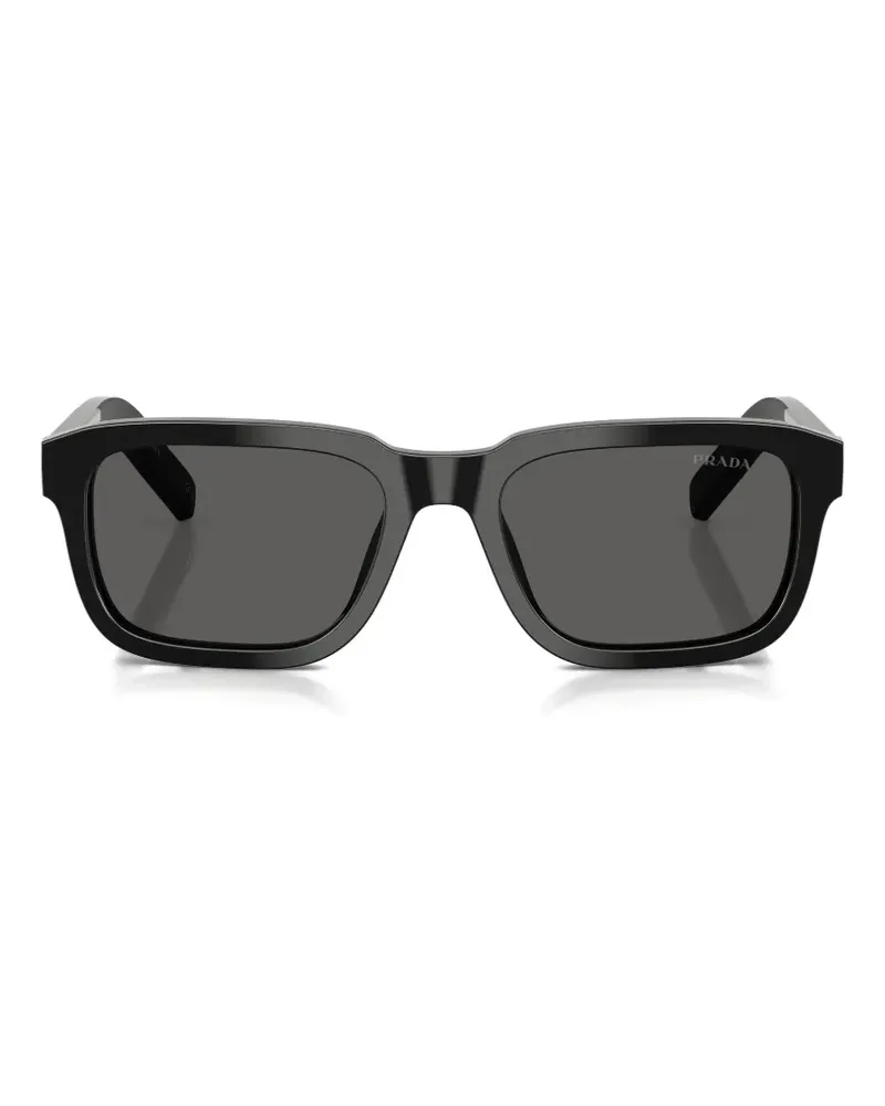 Prada Sonnenbrille mit eckigem Gestell - Schwarz Schwarz