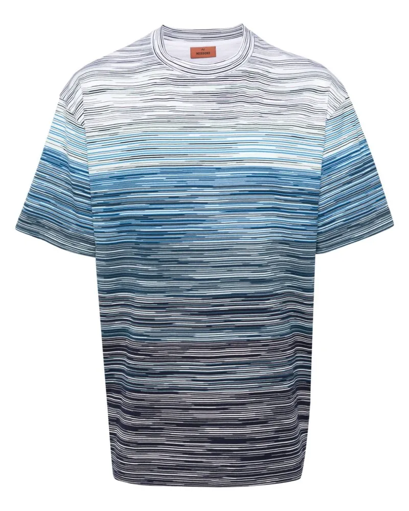 Missoni Gestreiftes T-Shirt Blau