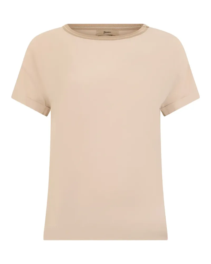 Herno short-sleeve round-neck T-shirt - Nude Nude