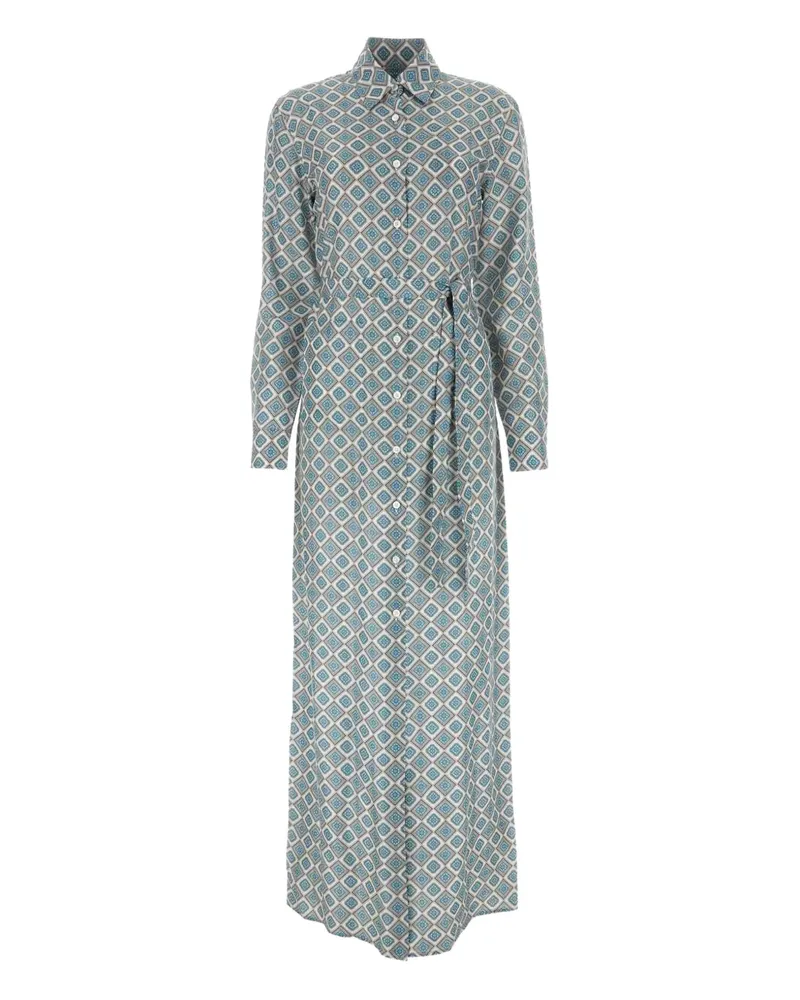 Prada Hemdkleid mit geometrischem Print - Blau Blau