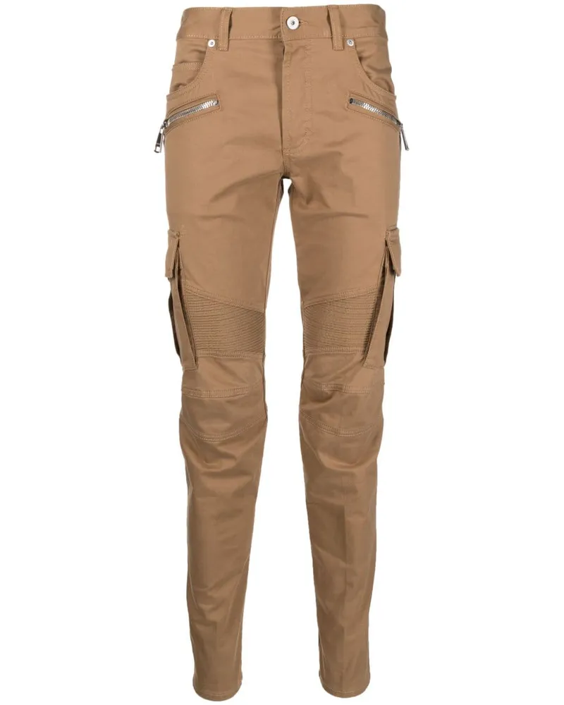 Balmain Hose mit Reißverschlussdetail - Braun Braun