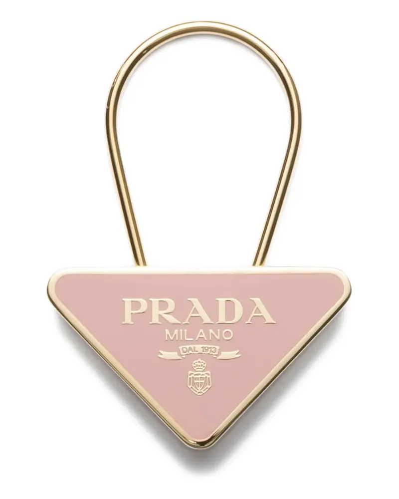 Prada Dreieckiger Metallanhänger - Rosa Rosa