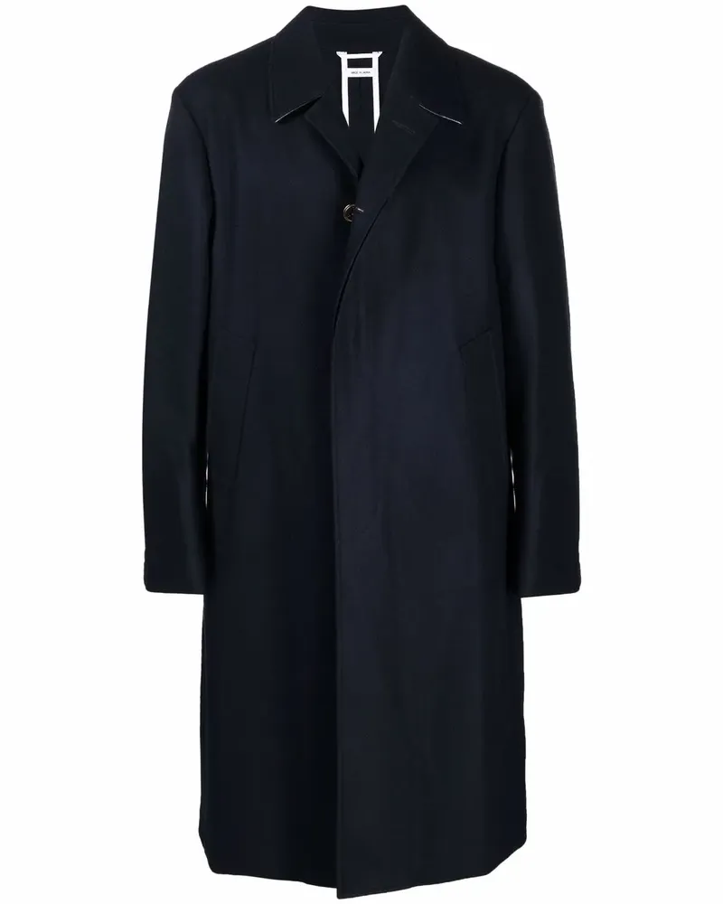 Thom Browne Einreihiger Mantel - Blau Blau
