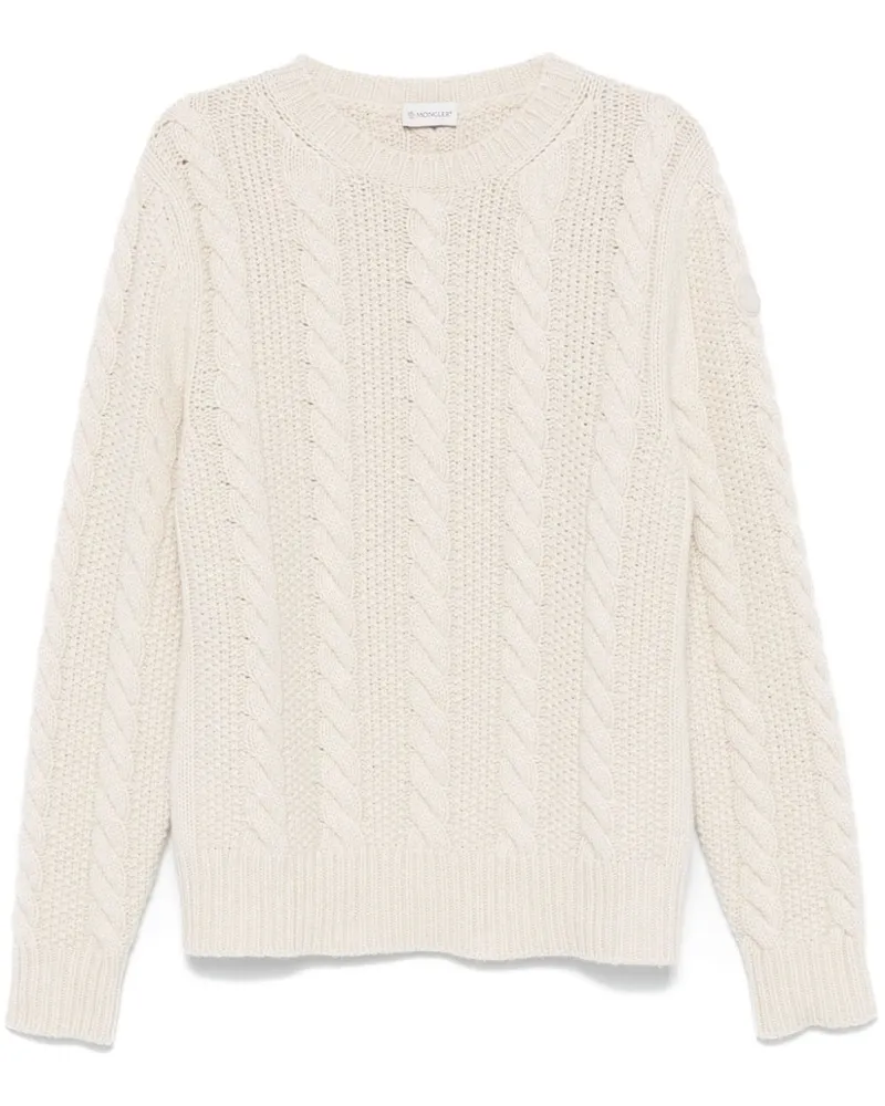 Moncler Pullover mit Logo-Patch - Weiß Weiß