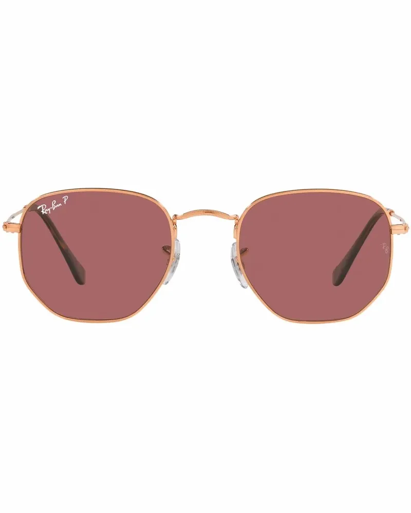 Ray Ban Sonnenbrille mit geometrischem Gestell - Gold Gold