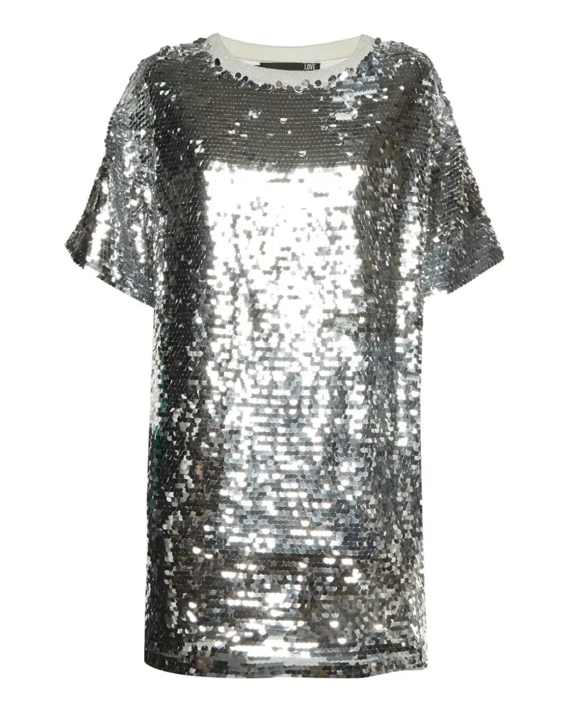 Moschino mesh sequin-embellished mini dress - Silber Silber
