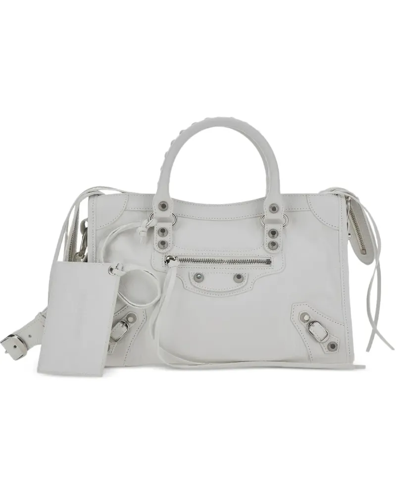 Balenciaga Kleine Le City Tote Bag - Weiß Weiß