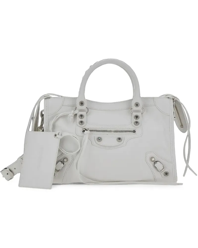 Balenciaga small Le City leather tote bag - Weiß Weiß