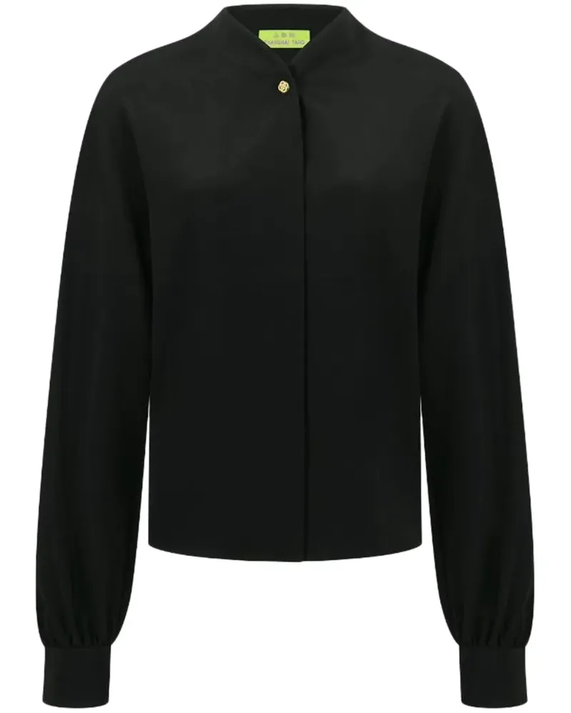 Shanghai Tang Bluse mit Jade-Knöpfen - Schwarz Schwarz