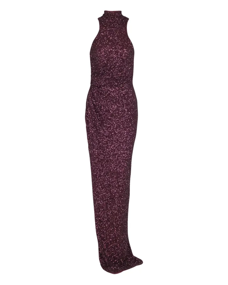 Balmain high-neck sequin dress - Rot Rot