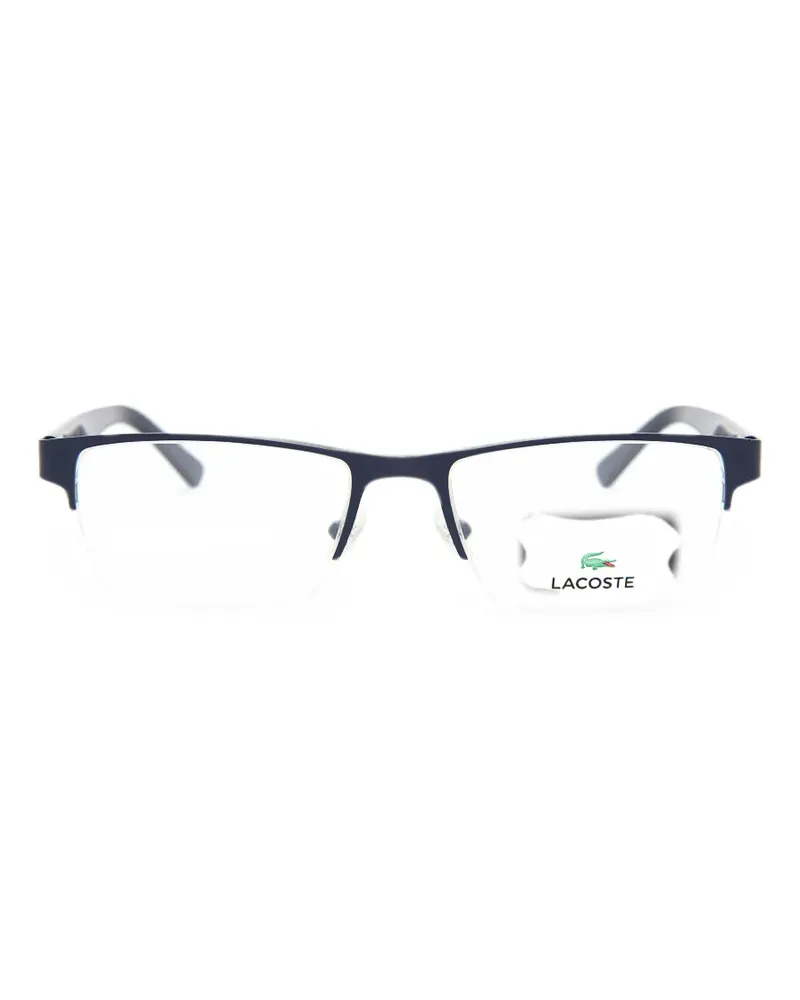 Lacoste matte rectangle-frame glasses - Blau Blau