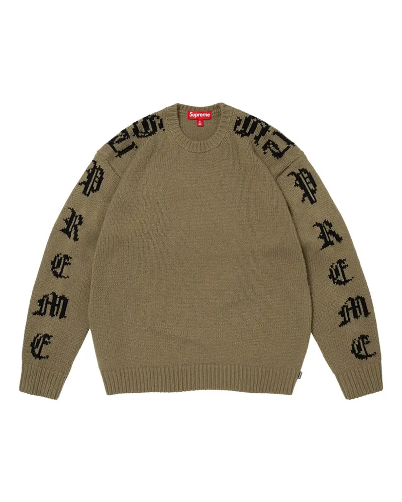 Supreme Being Old English crew-neck sweater - Grün Grün