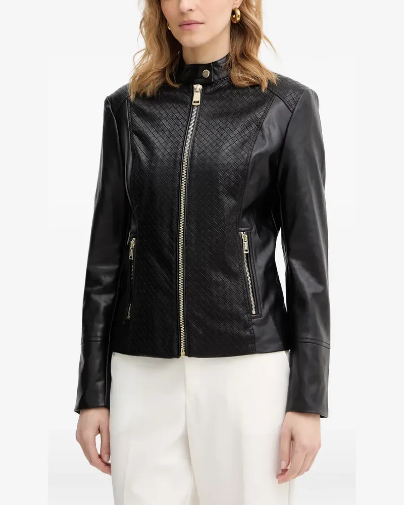 Guess Jacke mit gewebtem Einsatz - Schwarz Schwarz