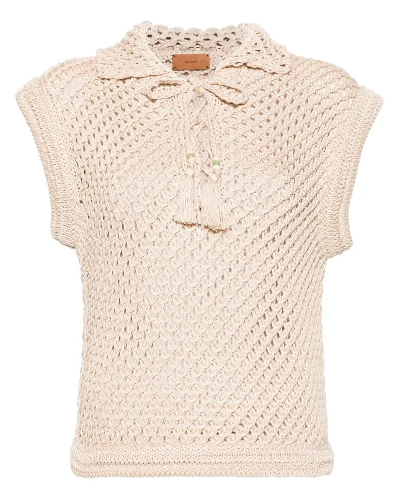 Alanui A Love Letter to India Top - Nude Nude