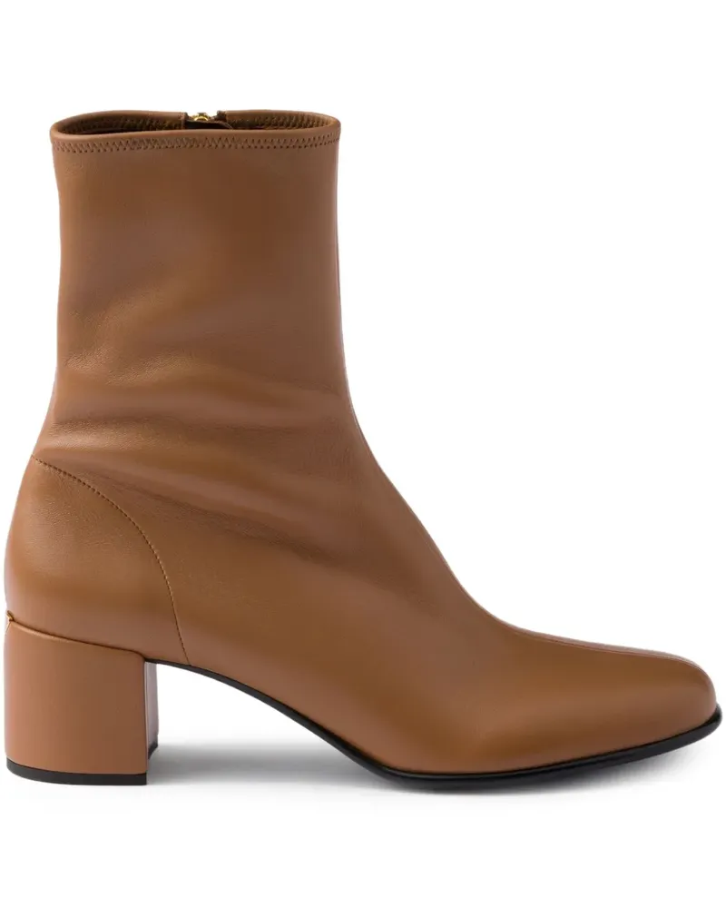 Prada Stiefel mit Blockabsatz 55mm - Braun Braun