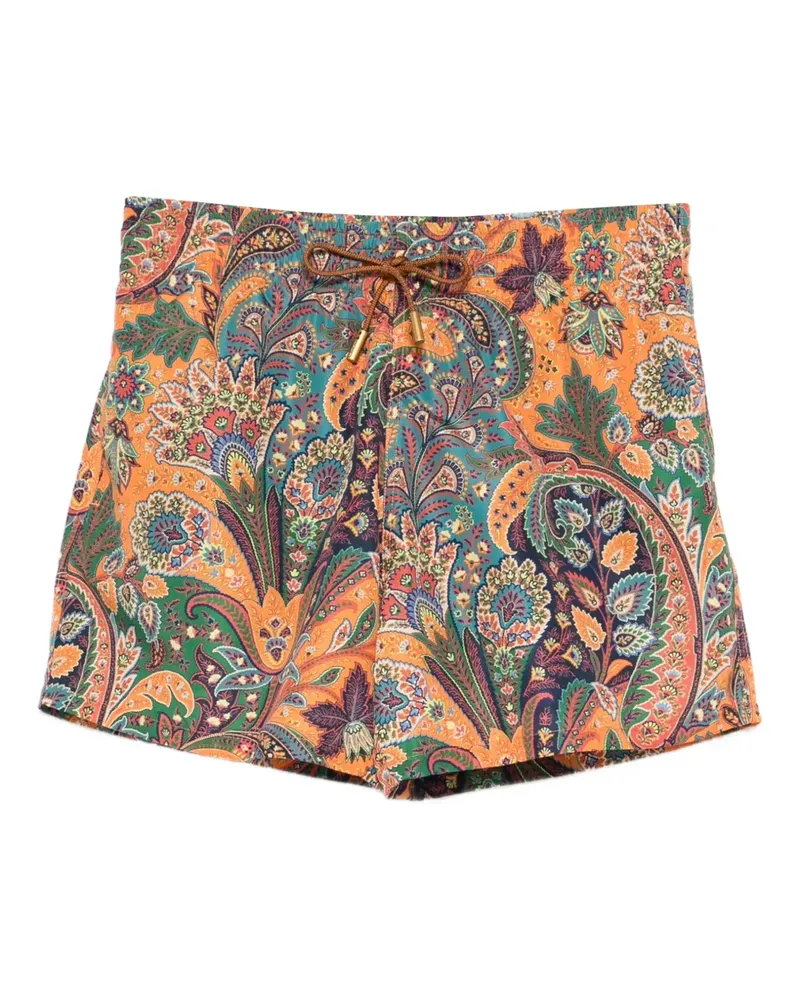 Etro Badeshorts mit Paisley-Print - Orange Orange