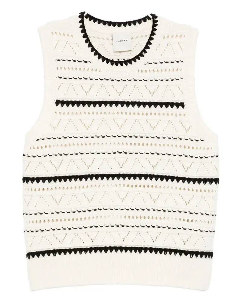 Varley Athena Pointelle vest - Nude Nude