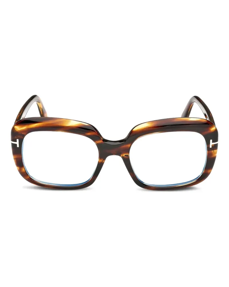 Tom Ford Brille mit eckigem Gestell - Braun Braun