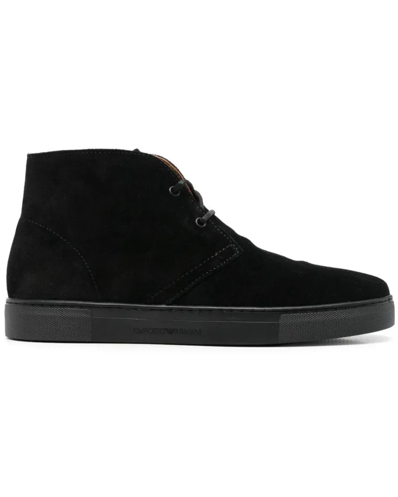 Emporio Armani Stiefel aus Wildleder - Schwarz Schwarz