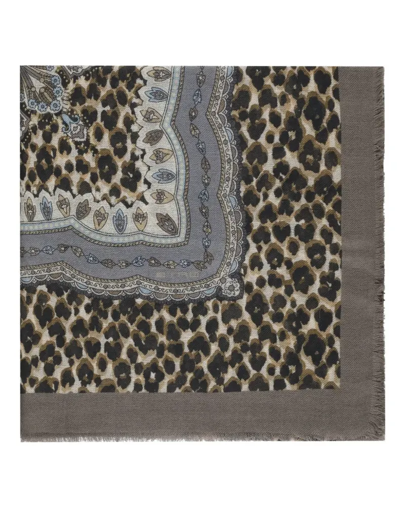 Etro Paisley animal-print scarf - Nude Nude