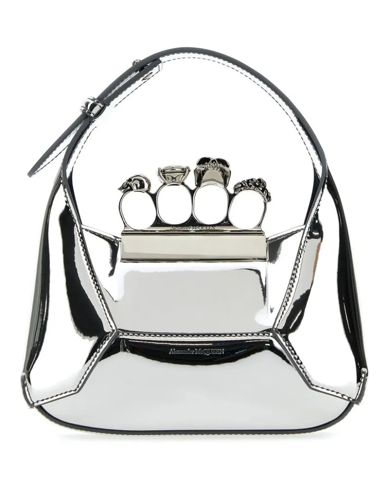 Alexander McQueen Metallische Mini-Tasche - Silber Silber