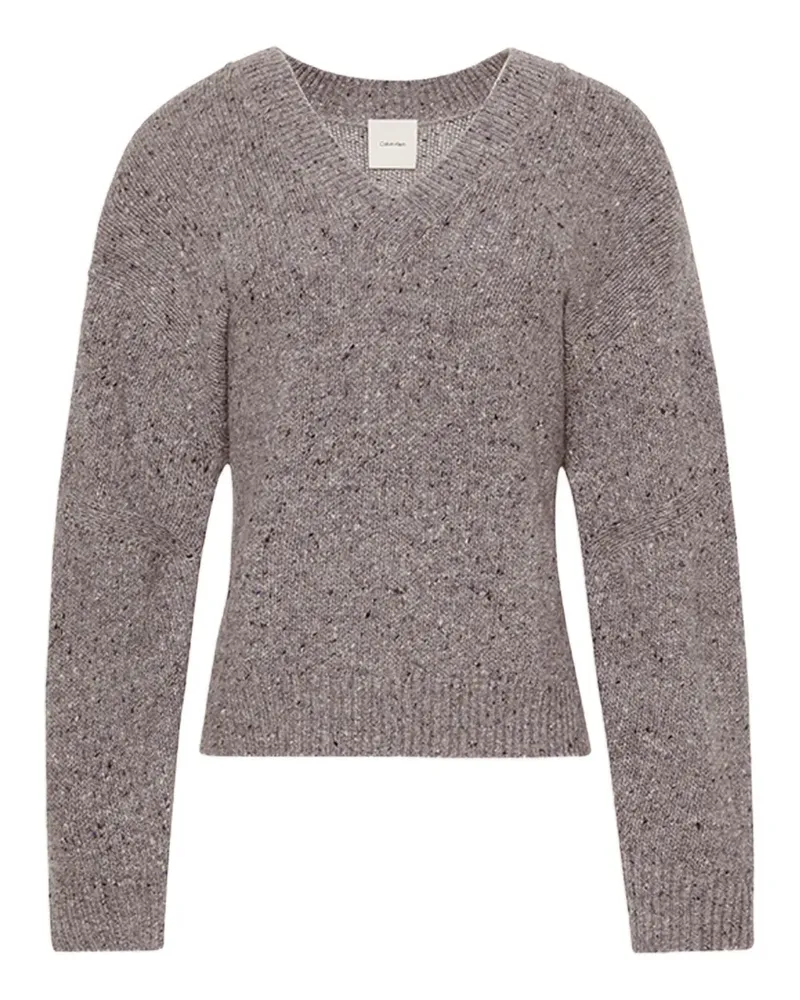 Calvin Klein Pullover mit V-Ausschnitt - Grau Grau