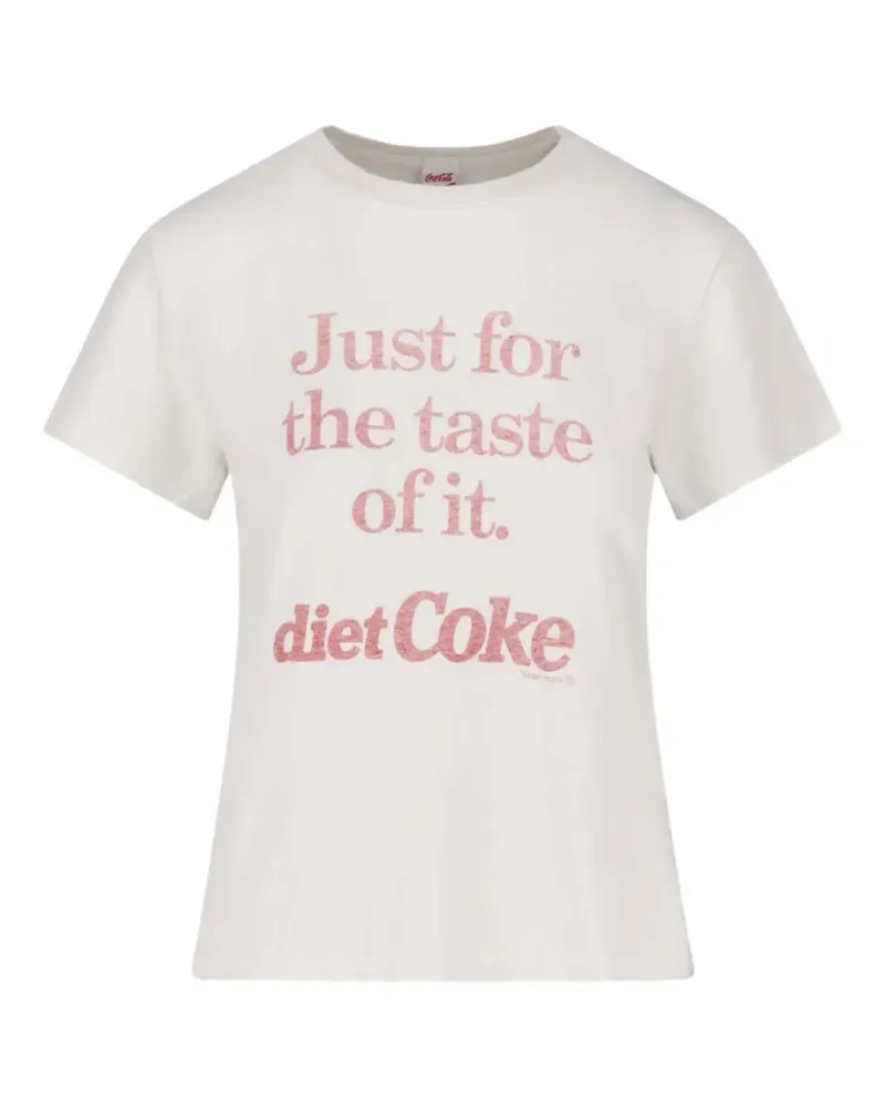 RE/DONE Diet Coke T-Shirt mit Slogan - Weiß Weiß