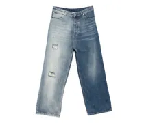 Jeans in Distressed-Optik - Blau
