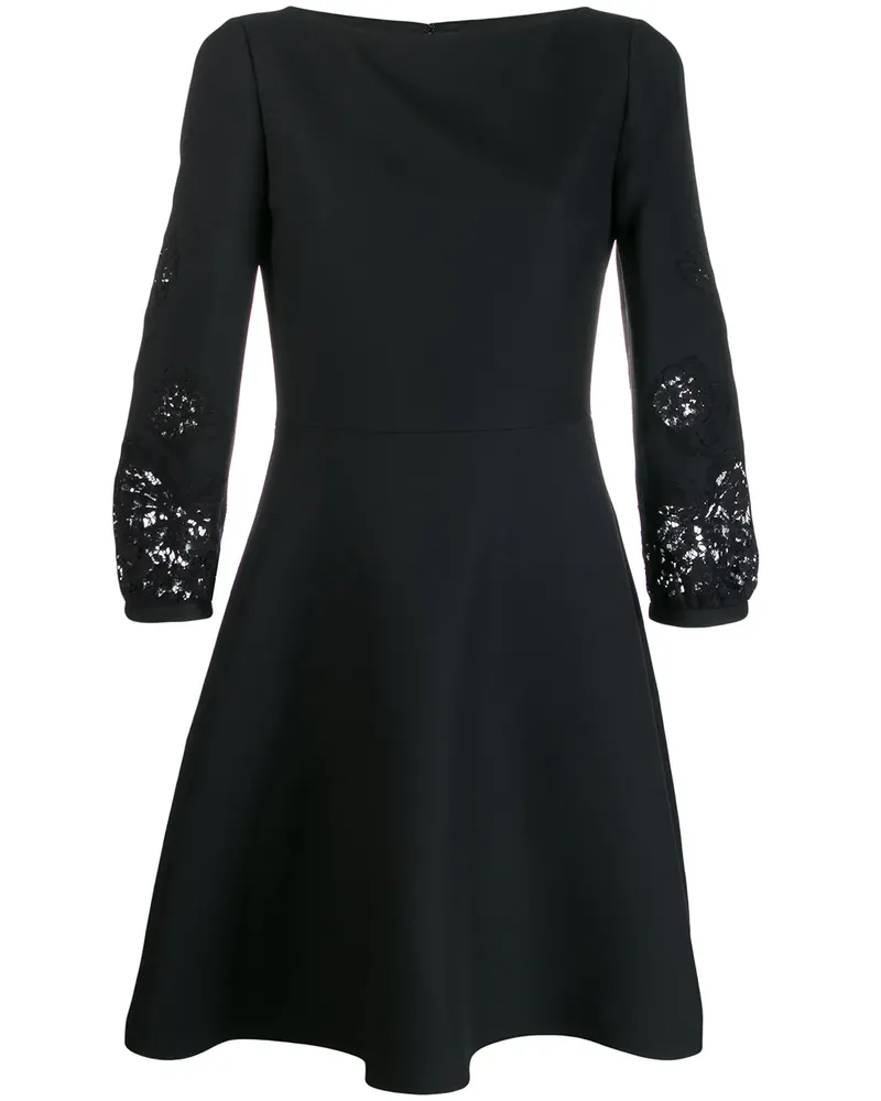 Valentino Garavani Ausgestelltes Kleid mit Spitze - Schwarz Schwarz
