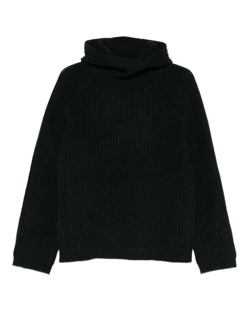 6397 knitted hoodie - Schwarz Schwarz