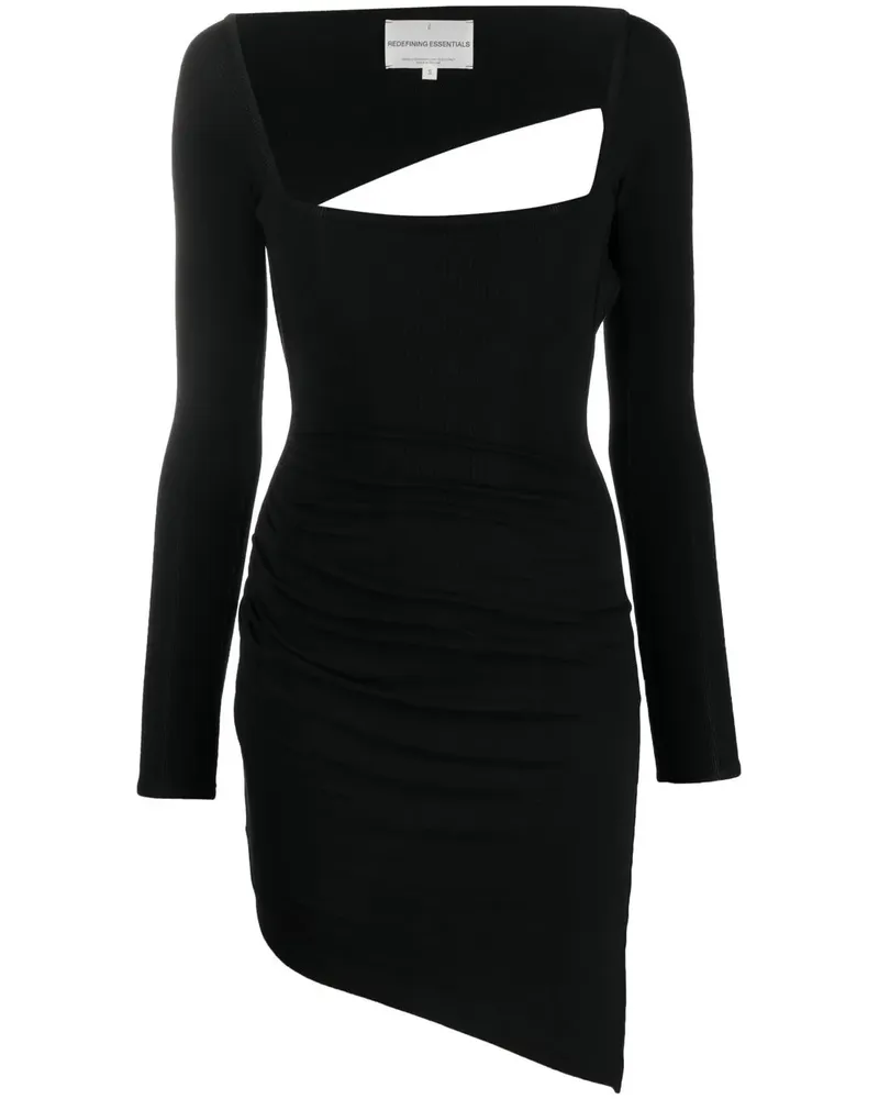 Lama Jouni Schulterfreies Strickkleid - Schwarz Schwarz