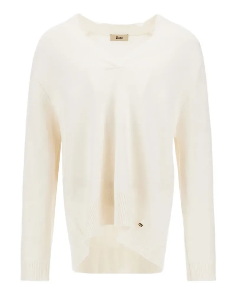 Herno Kaschmirpullover mit Ziernähten - Nude Nude