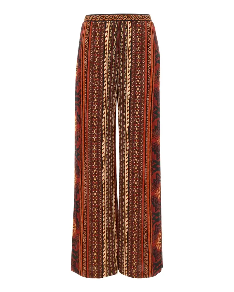 Diane von Furstenberg Malia pattern-print trousers - Rot Rot