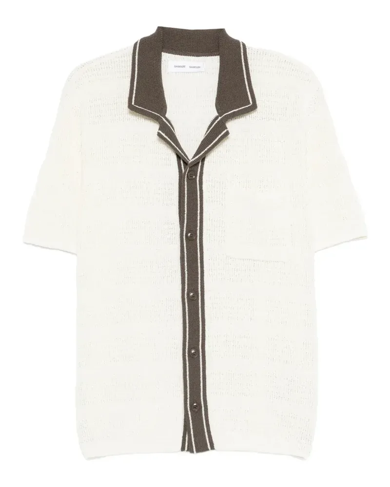 Samsøe & Samsøe Sapercy button trim polo shirt - Nude Nude