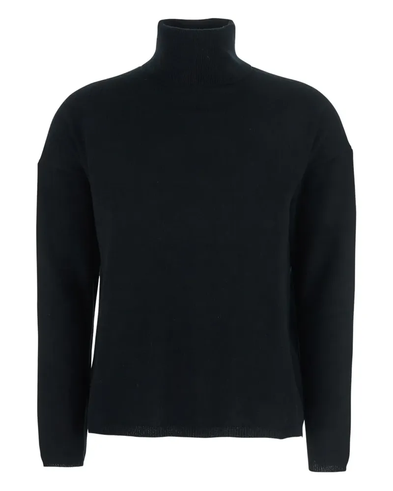 ALLUDE Kaschmirpullover mit Stehkragen - Schwarz Schwarz