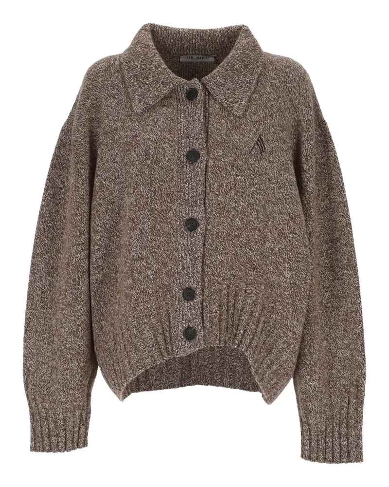 ATTICO logo-embroidered cardigan - Braun Braun