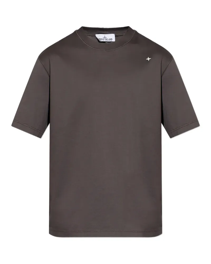 Stone Island T-Shirt mit Stern-Print - Grau Grau
