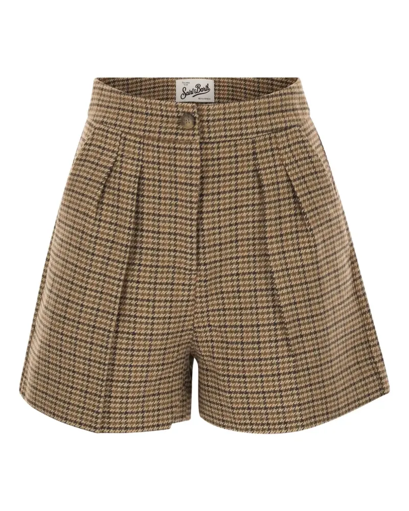 MC2 Saint Barth AYA Pied de Poule Shorts mit Hahnentrittmuster - Nude Nude
