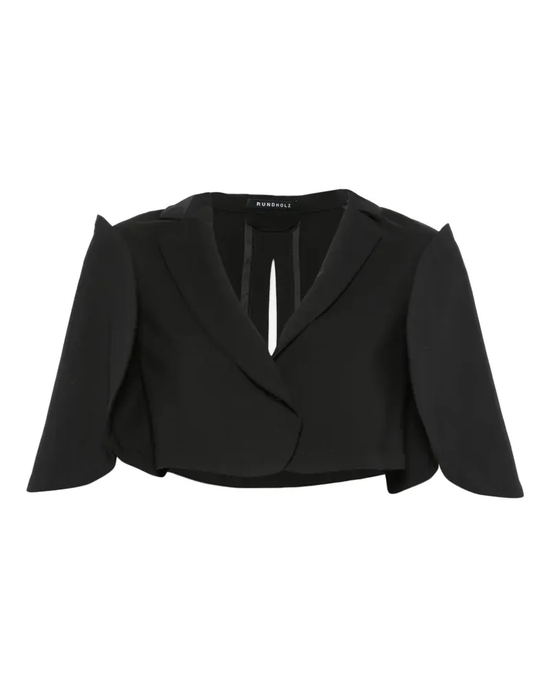Studiorundholz cropped cape-sleeve jacket - Schwarz Schwarz
