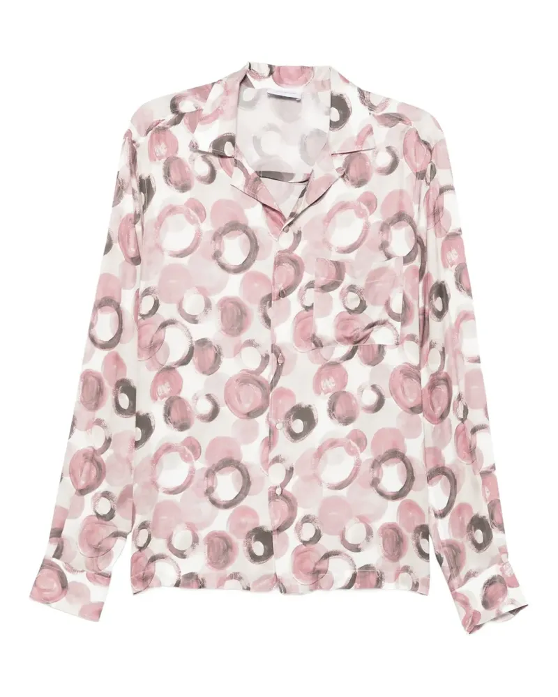 Tagliatore circle-print long-sleeve shirt - Rosa Rosa