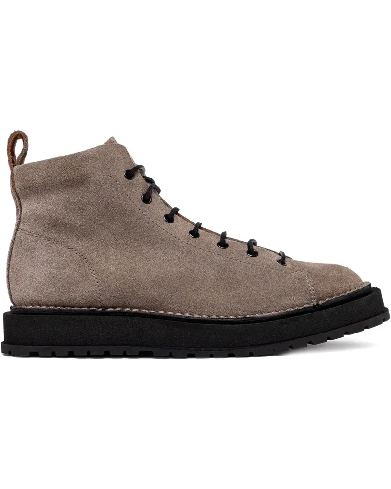 Buttero Schnürstiefel aus Wildleder - Nude Nude