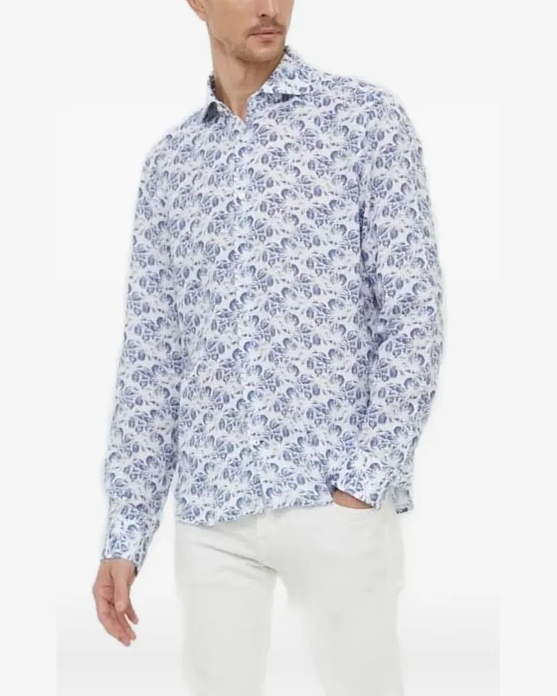 JOOP! Leinenhemd mit Blumen-Print - 422 422