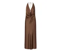 Maxikleid mit Neckholder - Braun