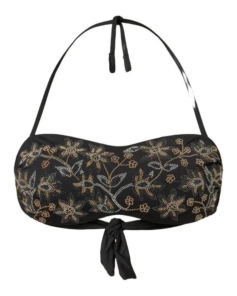 Twin-Set studs bandeau bikini top - Schwarz Schwarz