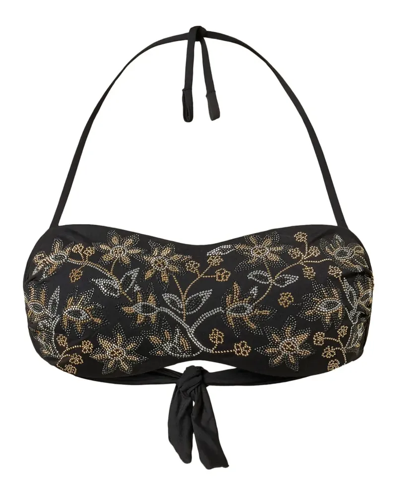 Twin-Set studs bandeau bikini top - Schwarz Schwarz