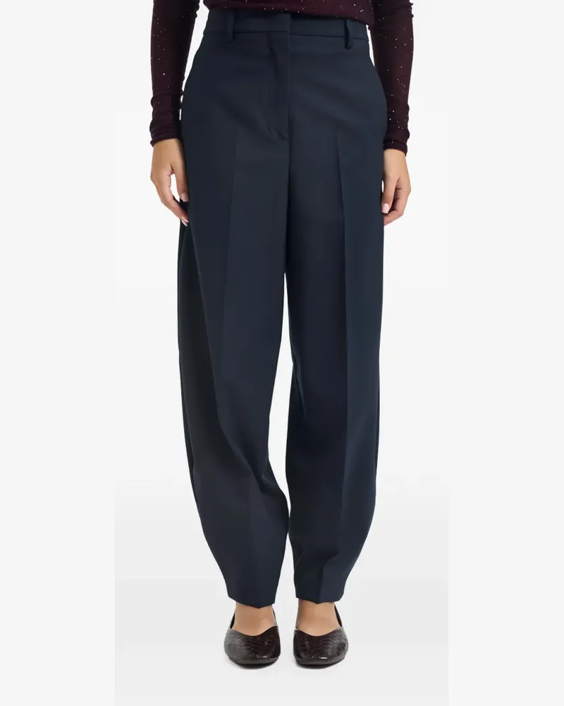 Semicouture pleated tapered trousers - Blau Blau